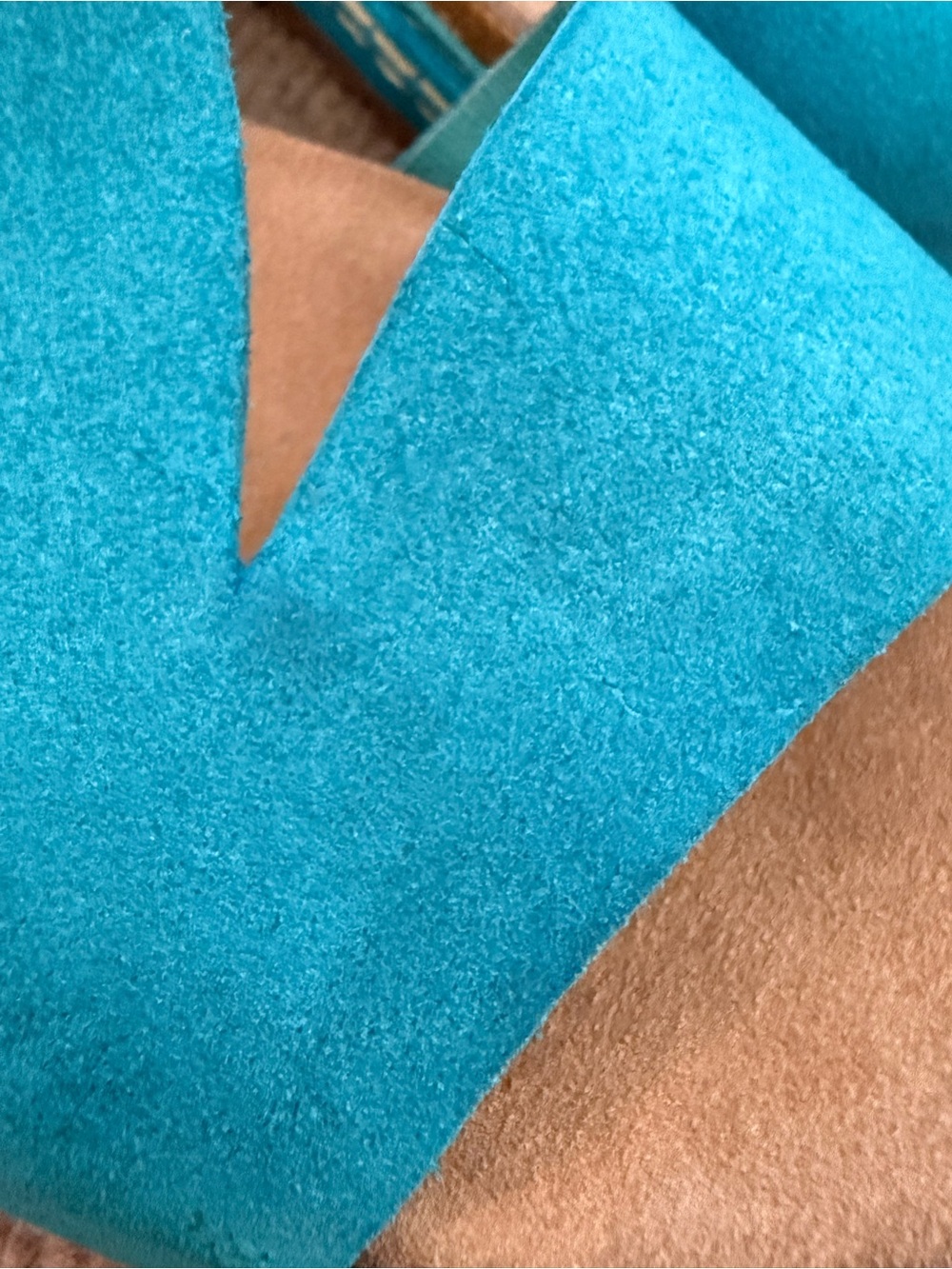 Women’s Teal Antelope Suede Wedge sandals - Picture 5 of 6
